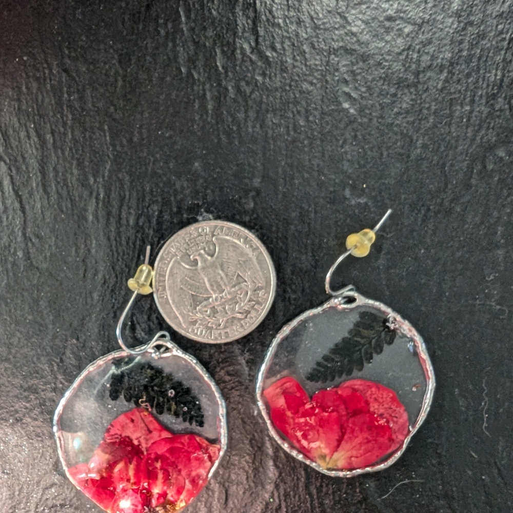 Handcrafted Pressed Flower Resin Earrings